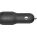 Автомобильное зарядное устройство Belkin DUAL USB-A CAR CHARGER w/ 1M PVC A-LTG, 24W, BLK