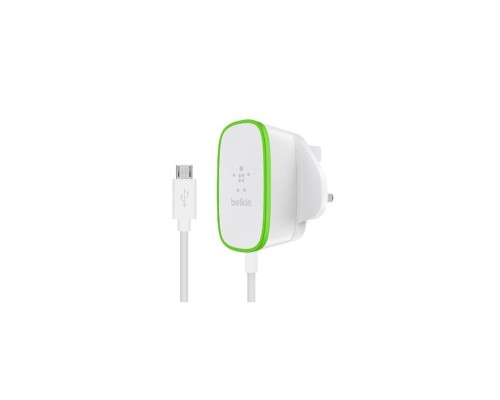Зарядное устройство Сетевое ЗУ Belkin Home Charger (12W) USB 2.4A, MicroUSB 1.8m, white