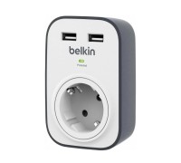 Сетевой фильтр Belkin BELKIN SURGE,1OT,306J,WM, 2 USB-2.4A SHARED