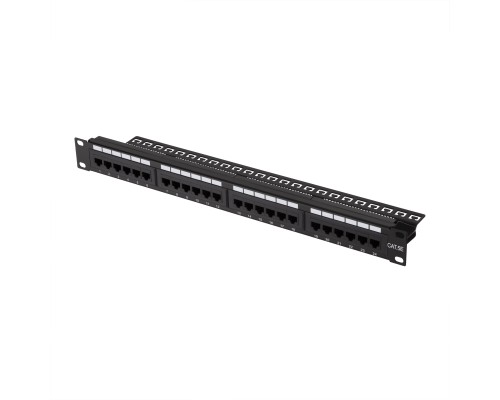 2E Патч-панель САТ 5e, UTP, 19", 1U, 24 порта, собранная