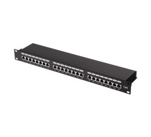 2E Патч-панель САТ 6, FTP, 19", 1U, 24 порта, собранная