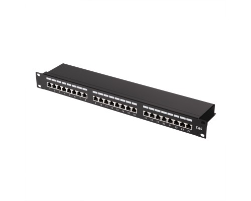 2E Патч-панель САТ 6, FTP, 19", 1U, 24 порта, собранная