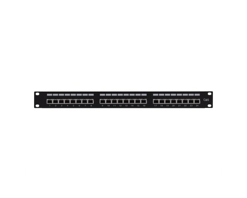 2E Патч-панель САТ 6, FTP, 19", 1U, 24 порта, собранная