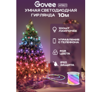 Гирлянда Smart LED Govee H70C1 Christmas Light RGB, IP65, 10м, кабель прозрачный