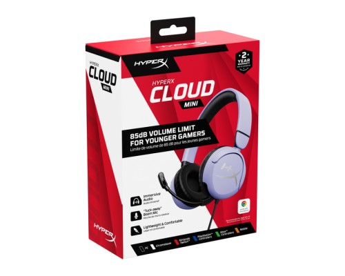 Проводные наушники HyperX Cloud Mini Lavender (7G8F5AA)