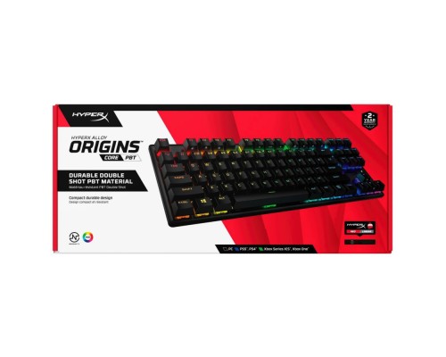 Игровая клавиатура HyperX Alloy Origins Core PBT Aqua USB RGB RU, Black (639N9AA#ABA)