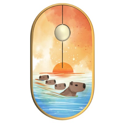 Беспроводная мышь 2E MF300 Silent BT CAPYBARA:SUNSET, Желтый