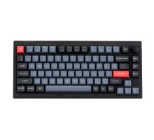 Игровая механическая клавиатура Keychron V1 84Key, Gateron G PRO Blue, USB-A, Hot-Swap, QMK, Knob, EN/RU, RGB, Frosted Black