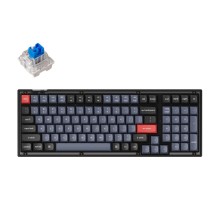 Игровая механическая клавиатура Keychron V5 V5 100Key, K Pro Blue, Hot-Swap, QMK, USB-A, EN/RU, RGB, Frosted Black