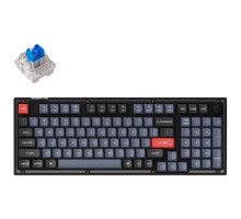 Игровая механическая клавиатура Keychron V5 100Key, K Pro Blue, Hot-Swap, QMK, Knob, USB-A, EN/RU, RGB, Frosted Black