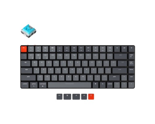 Беспроводная механическая клавиатура Keychron K3 84 Key Low Profile Hot-Swap Optical White LED Blue