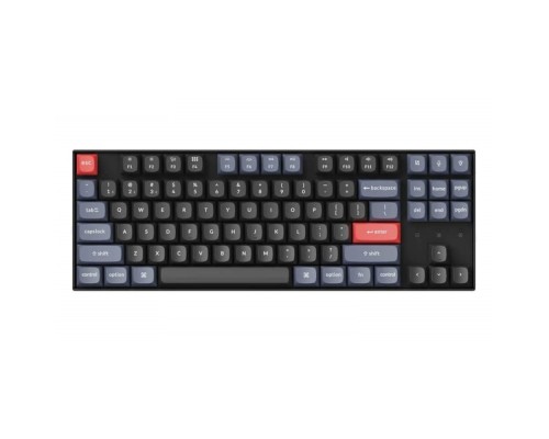 Беспроводная механическая клавиатура Keychron K8 87Key, Gateron G Pro Red, Hot-Swap, BT/USB-A, EN, White Led, Черный