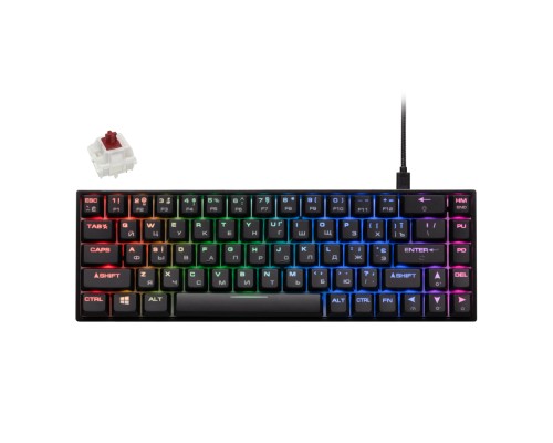 Клавиатура игровая 2E GAMING KG370 RGB 68key Gateron Brown Switch USB Black