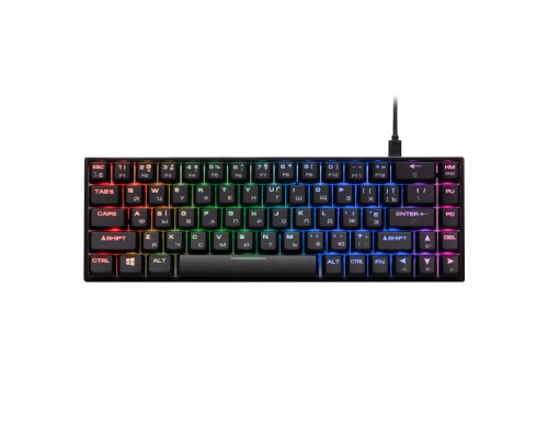 Клавиатура игровая 2E GAMING KG370 RGB 68key Gateron Blue Switch USB Black