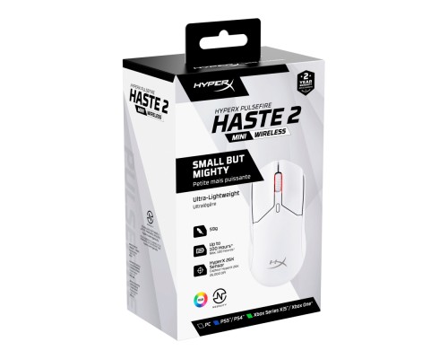 Беспроводная игровая мышка HyperX PF Haste 2 Mini White