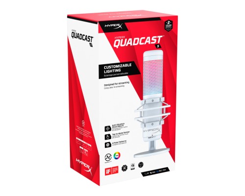 Микрофон HyperX QuadCast S White