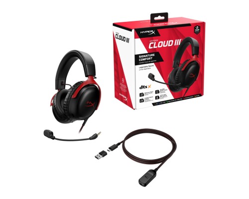 Проводные игровые наушники HyperX Cloud III Red