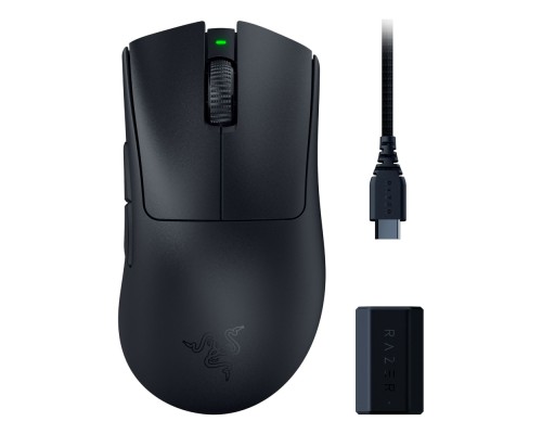 Беспроводная игровая мышь Razer DeathAdder V3 Pro and HyperPolling USB-C/WL, black