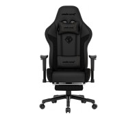 Игровое кресло AndaSeat Jungle 2 Size M, ПВХ-кожа, 1D-подлокотники, Выдвижная подставка для ног, Черный, AD5T-03-B-PVF