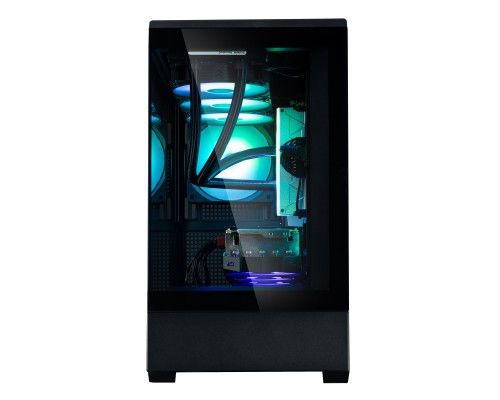 Корпус Zalman P30 Black V2, без БП, 1xUSB3.0, 1хUSB Type-C, 3x120мм ARGB, TG Front/Side Panel, mATX, Чёрный