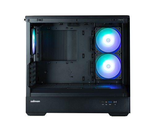 Корпус Zalman P30 Black V2, без БП, 1xUSB3.0, 1хUSB Type-C, 3x120мм ARGB, TG Front/Side Panel, mATX, Чёрный
