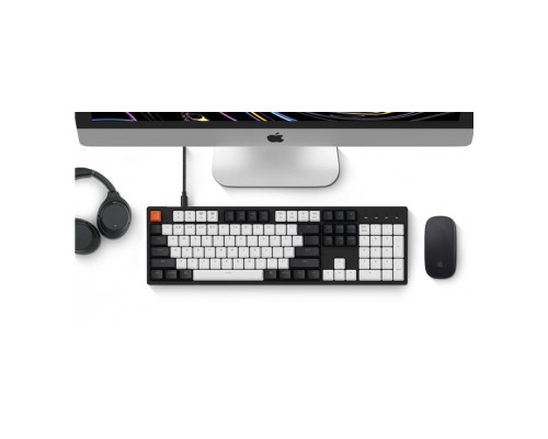 Клавиатура Keychron C2 104 Key Gateron G pro Brown USB White Led, Black