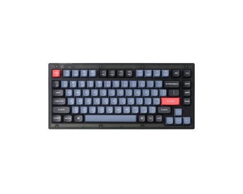 Клавиатура Keychron V1 ANSI 75% 84 Key Frosted Black Full Assembled Brown Switch RGB HotSwap Gateron G pro Mechanical Wired Normal Profile QMK Custom Keyboard
