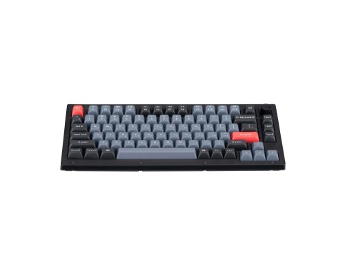 Клавиатура Keychron V1 ANSI 75% 84 Key Frosted Black Full Assembled Knob Brown Switch RGB HotSwap Gateron G pro Mechanical Wired Normal Profile QMK Custom Keyboard	