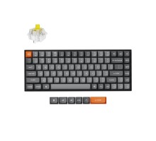 Механическая клавиатура Keychron K2 MAX 84Key, K super Banana, WL/BT/USB-A, QMK, EN/RU/UZ, RGB, Черный