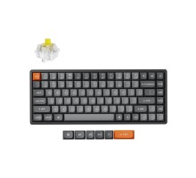 Механическая клавиатура Keychron K2 MAX 84Key, K super Banana, WL/BT/USB-A, QMK, EN/RU/UZ, RGB, Черный
