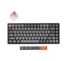 Механическая клавиатура Keychron K2 MAX 84Key, K super Red, WL/BT/USB-A, QMK, EN/RU/UZ, RGB, Черный