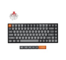 Механическая клавиатура Keychron K2 MAX 84Key, K super Red, WL/BT/USB-A, QMK, White Led, Черный