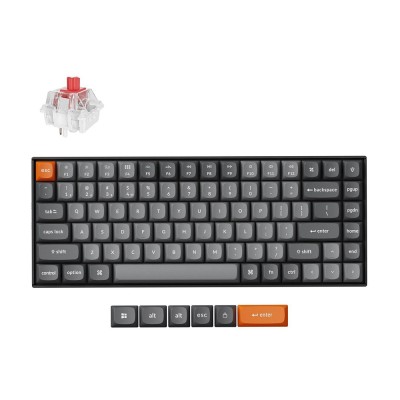 Механическая клавиатура Keychron K2 MAX 84Key, K super Red, WL/BT/USB-A, QMK, White Led, Черный