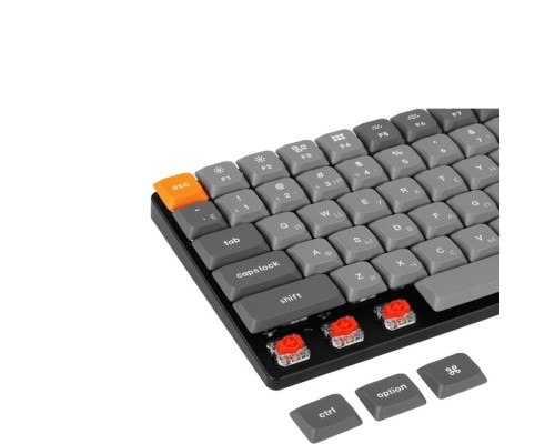 Механическая клавиатура Keychron K2 MAX 84Key, K super Red, WL/BT/USB-A, QMK, EN/RU/UZ, White Led, Черный