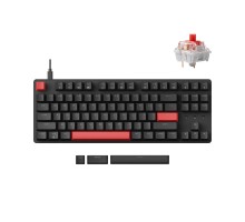 Механическая клавиатура Lemokey X1 87Key, Red, USB-A, QMK/VIA, EN/UZ/RU, Red led, Черный