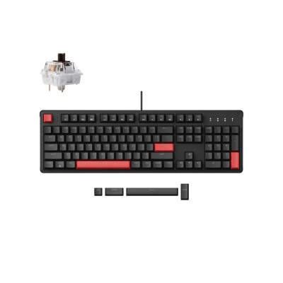 Механическая клавиатура Lemokey X3 104Key, Brown, USB-A, QMK/VIA, EN/UZ/RU, Red Led, Черный Механическая клавиатура Lemokey X3 104Key, Brown, USB-A, QMK/VIA, EN/UZ/RU, Red Led, Черный