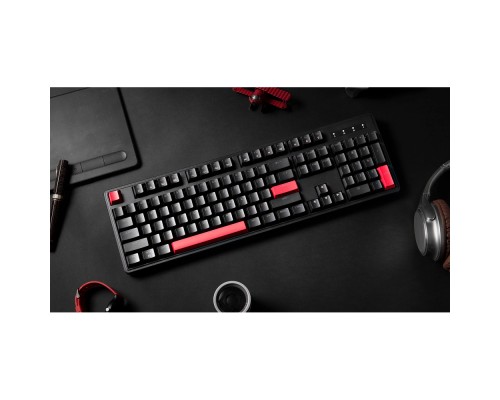 Механическая клавиатура  Lemokey X3 104Key, Brown, USB-A, QMK/VIA, EN/UZ/RU, Red Led, Черный