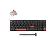 Механическая клавиатура Lemokey X3 104Key, Red, USB-A, QMK/VIA, EN/UZ/RU, Red Led, Черный