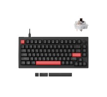 Механическая клавиатура Lemokey X4 84Key, Brown, USB-A, QMK, EN/UZ/RU, Red led, Черный