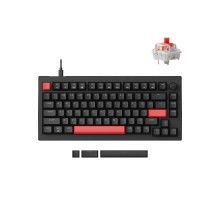 Механическая клавиатура Lemokey X4 84Key, Red, USB-A, QMK, EN/UZ/RU, Red led, Черный