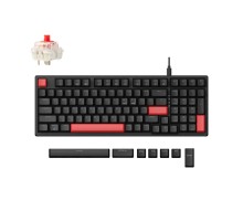 Механическая клавиатура Lemokey X5 104Key, Red, USB-A, QMK, EN/UZ/RU, Red Led, Черный