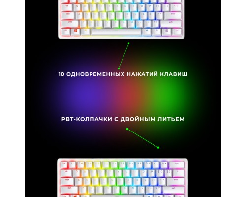 Клавиатура игровая Razer Huntsman Mini Mercury Ed. Red Switch USB RU RGB, White