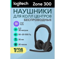 Беспроводные наушники Logitech Headset Zone 300, Midnight Black