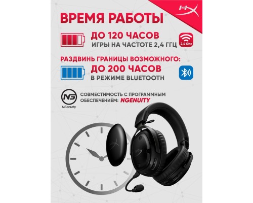 Беспроводные игровые наушники HyperX Cloud III Wireless Black-Red (S WL)