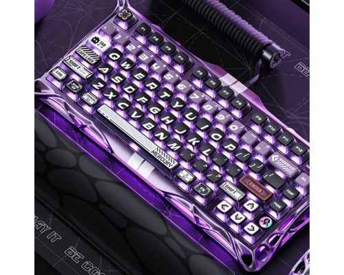 Проводная игровая магнитная клавиатура GravaStar Mercury V75 Pro, Iron Purple