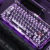 Проводная игровая магнитная клавиатура GravaStar Mercury V75 Pro, Iron Purple