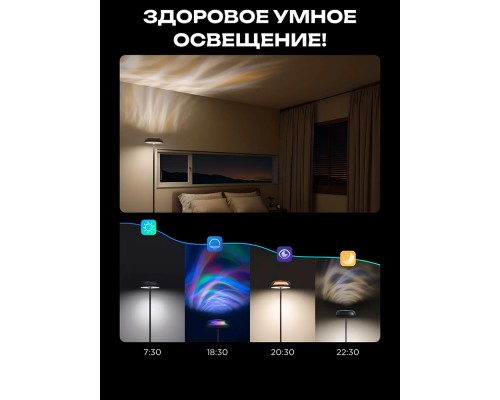 Торшер умный Govee H60B0 Uplighter Floor Lamp RGBIC WI FI Bluetooth Черный