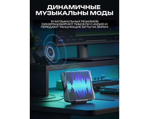 Пиксельный экран Govee H8630 LED Gaming Pixel Light 32x32 Pixels, RGBIC, WI-FI/Bluetooth, Серый