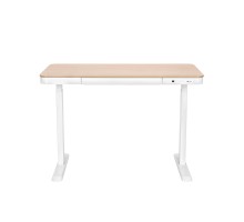 Компьютерный стол 2E СЕ218D-MOTORIZED, 118 см, Выдвижной ящик, USB-A/USB-C, Бежевый