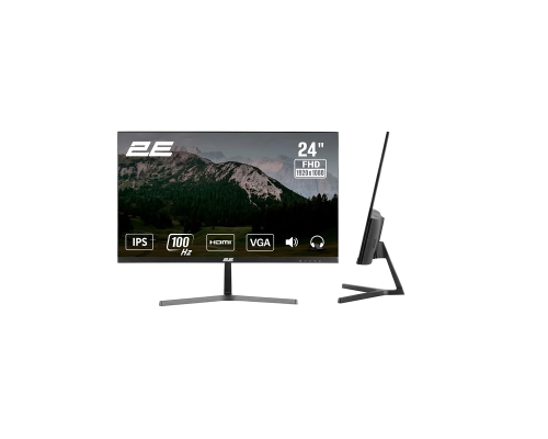 Монитор 2E 23.8″ D2425B D-Sub, HDMI, MM, IPS, 100Hz, FreeSync